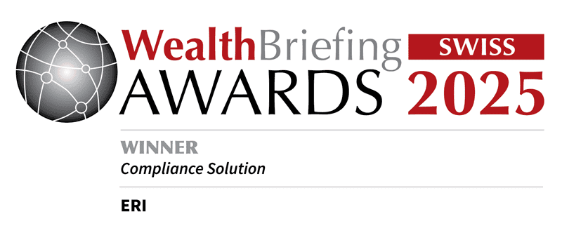WealthBriefing Swiss Awards 2025 Winner Compliance Solution - ERI